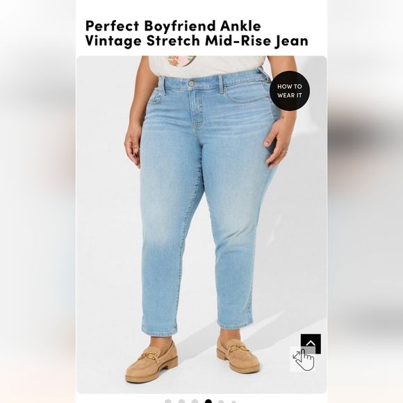 Torrid Perfect Boyfriend Ankle l Stretch Mid-Rise Jean Size 14 or 24 NWT - Picture 5 of 13